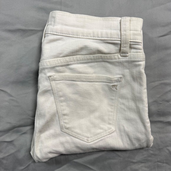 Madewell Denim - Madewell High Riser Skinny Jeans White Straight Leg Denim Women's 25 Boho